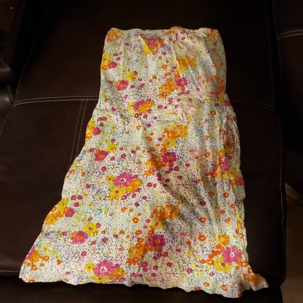 Strapless floral dress